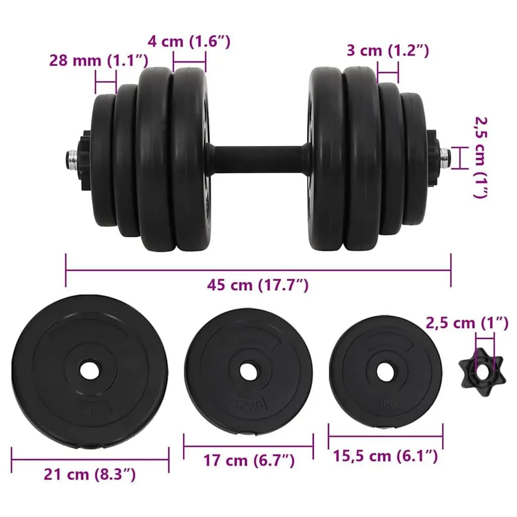 Dumbbells Red 15kg Ergonomic Anti-Slip Handles