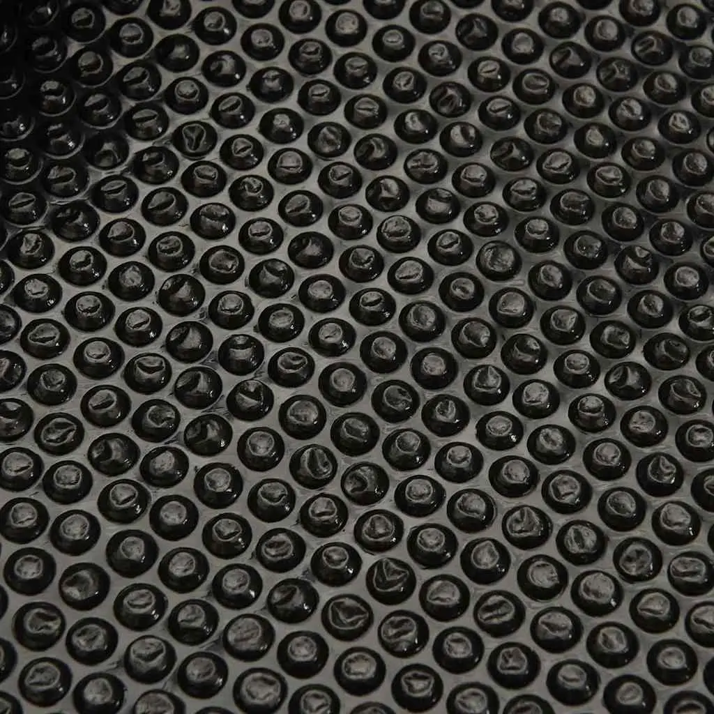 Solar Pool Cover PE Bubble Heater Blanket Black Rectangular 10x5m Floating