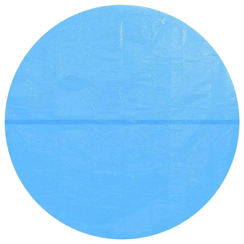 Solar Pool Cover Round Blue Heat Retention 381cm PE Bubble Film