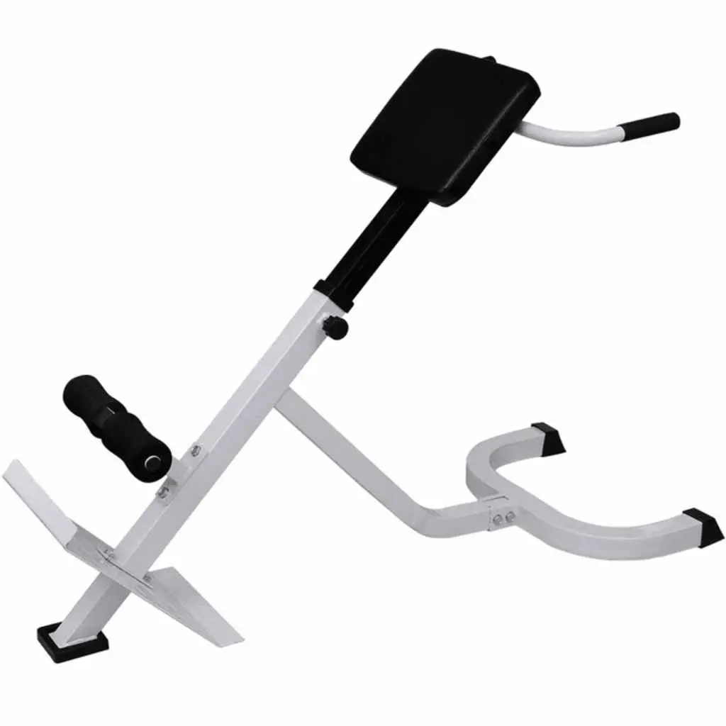 Back Extension Bench Home Gym Exercise Machine Adjustable Height Black