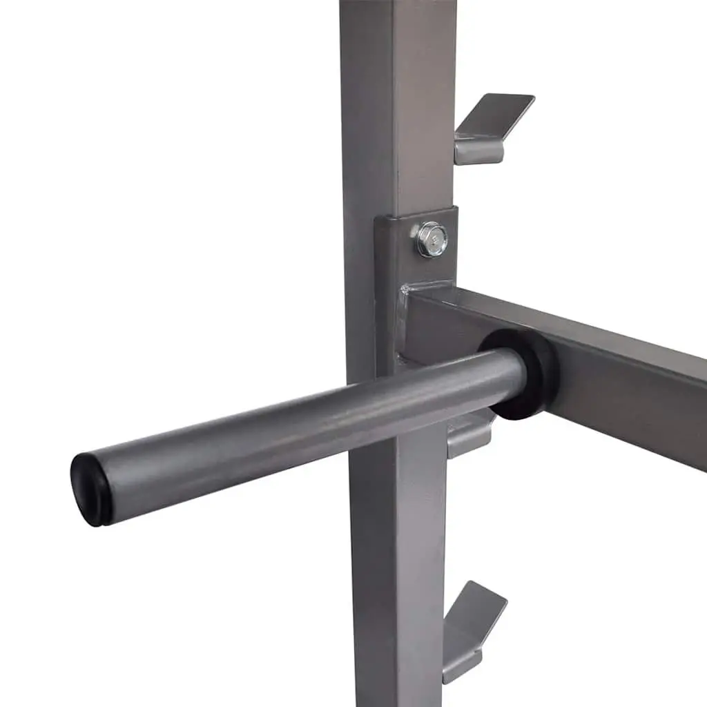 Steel Dumbbell Barbell Rack Heavy Duty Organizer Black 49x100x95cm