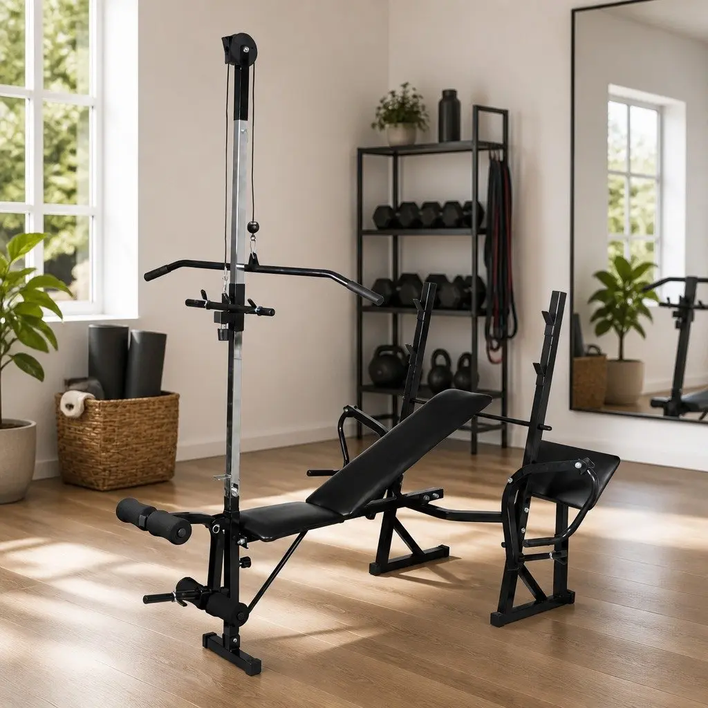 Grey Workout Bench for Better Home Workouts