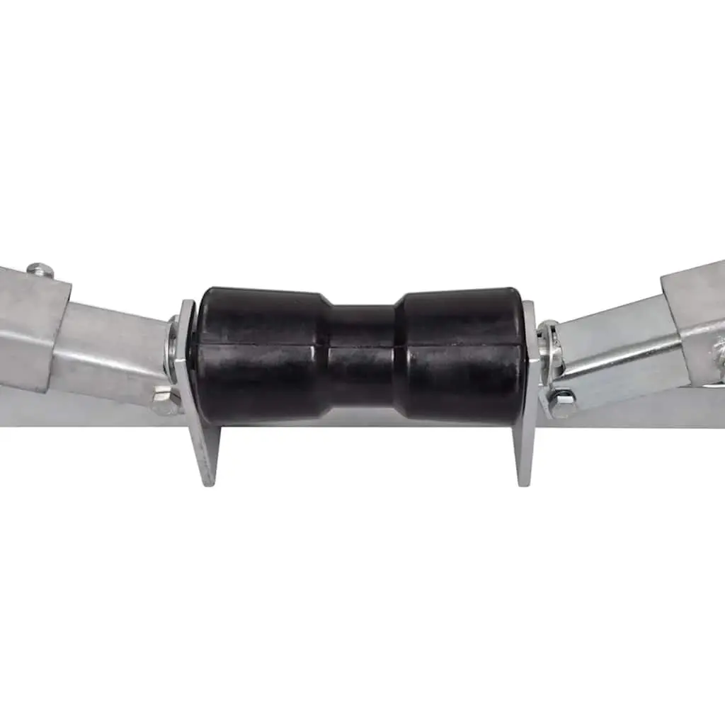 Boat Trailer Bottom Support Bracket with Keel Rollers Silver Adjustable