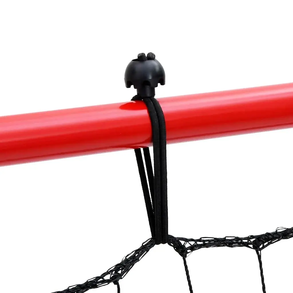 Football Kickback Rebounder Adjustable 100x100cm Four Angles Training Net Goal