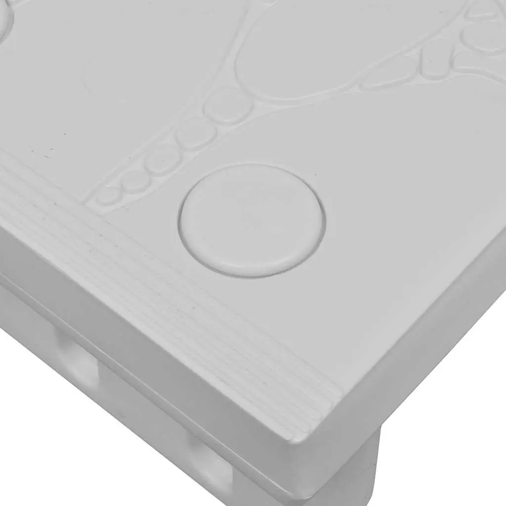 Spa Steps White Non-Skid Lightweight Construction Reversible Treads