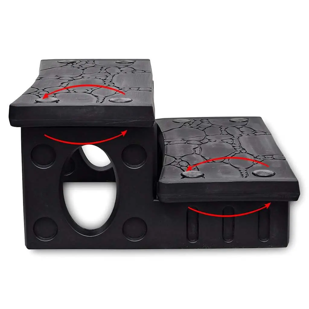 Spa Steps Non-Skid Lightweight Black 2 Reversible Treads