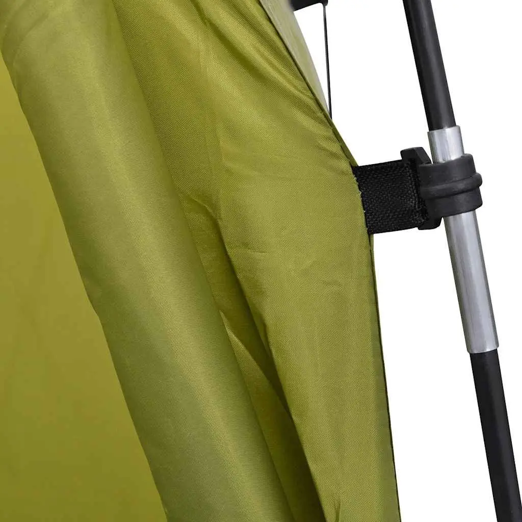 Portable Changing Room Shower Tent Privacy Enclosure Green Fiberglass Pole Frame