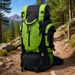 Friendly 75L Green Backpack for Your Outdoor Adventures
