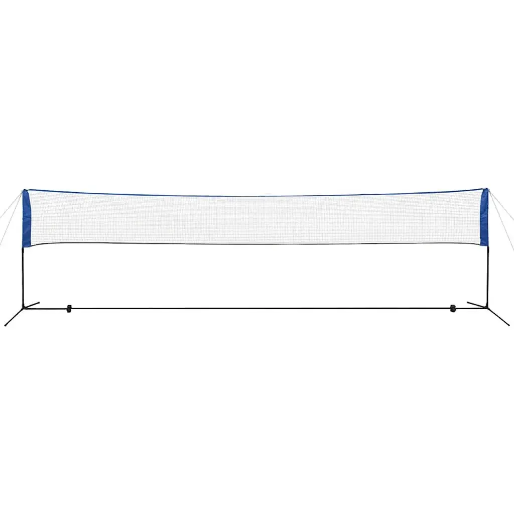 Badminton Net Portable 600x155 cm Adjustable Height with Double-Stitched Mesh Carrying Bag