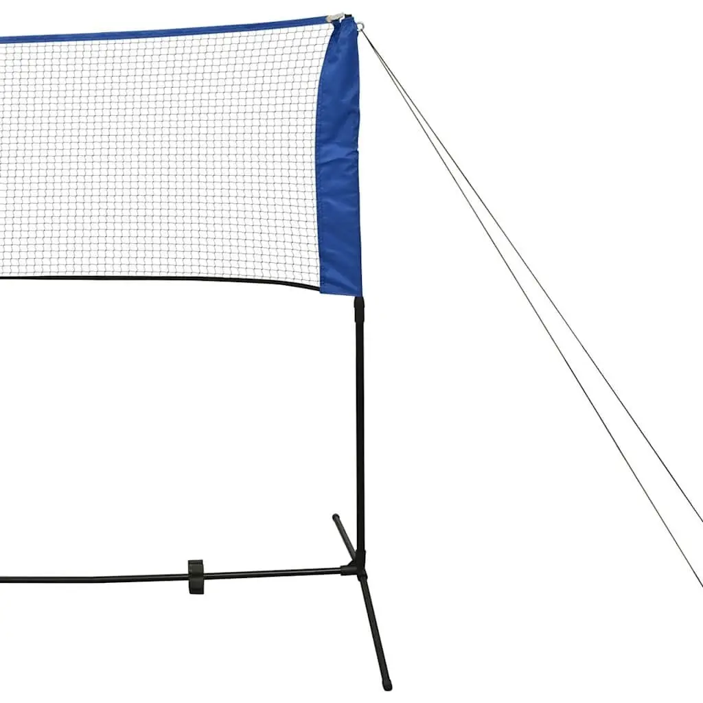 Badminton Net Portable 600x155 cm Adjustable Height with Double-Stitched Mesh Carrying Bag