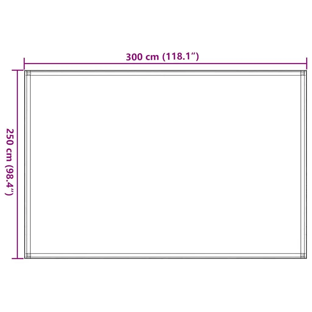 Tent Carpet High-Density Polyethylene 250x300 cm Anthracite