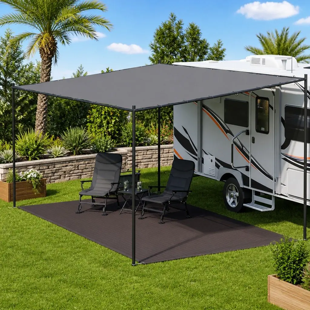 Tent Carpet 300x600 cm Outdoor Camping Ground Sheet Anthracite
