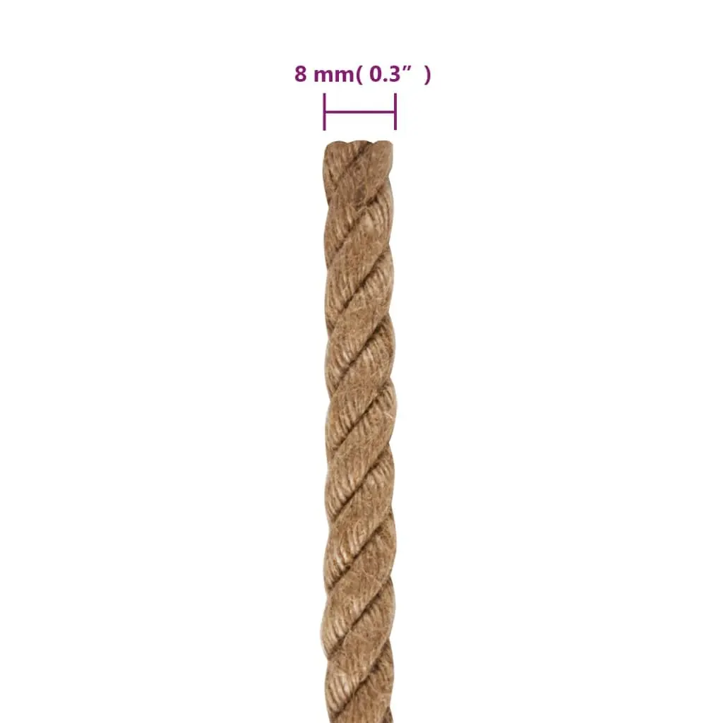 Jute Rope Natural 8mm 500m Brown