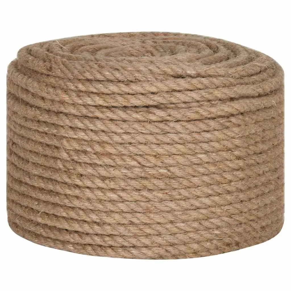 Jute Rope Biodegradable 10mm 100m Brown Natural Cord for Garden Decking Handrails
