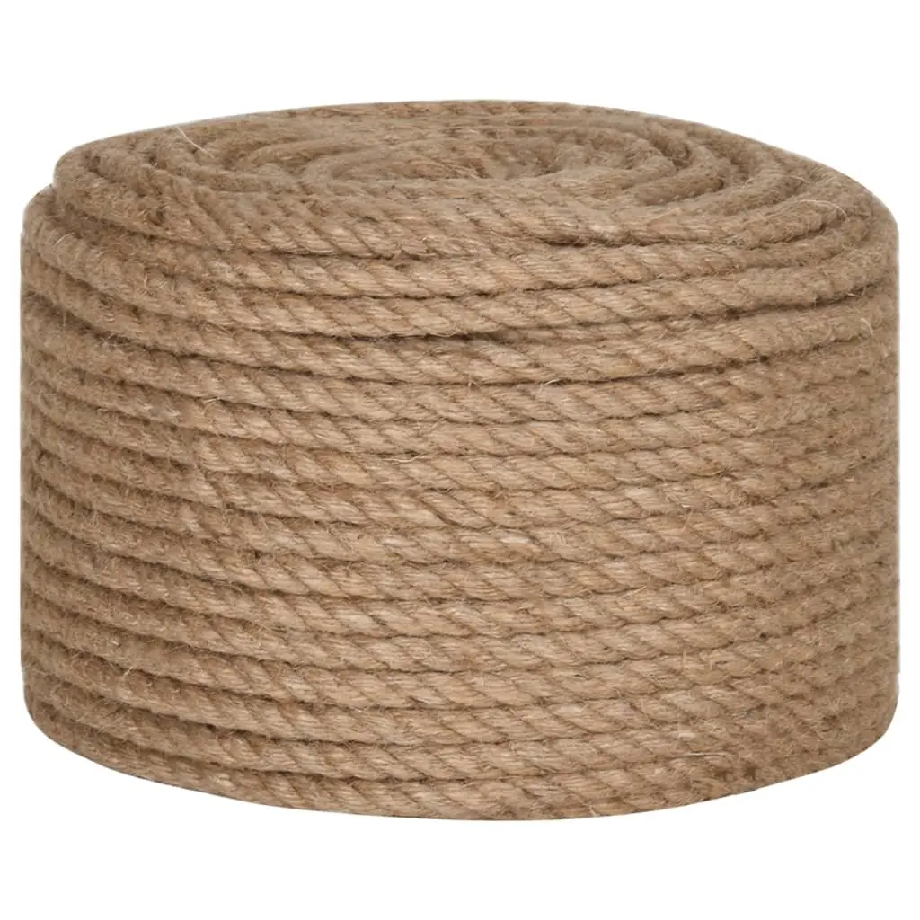 Natural Jute Rope 14mm 100m Brown Twine Garden Agriculture Decking Handrail
