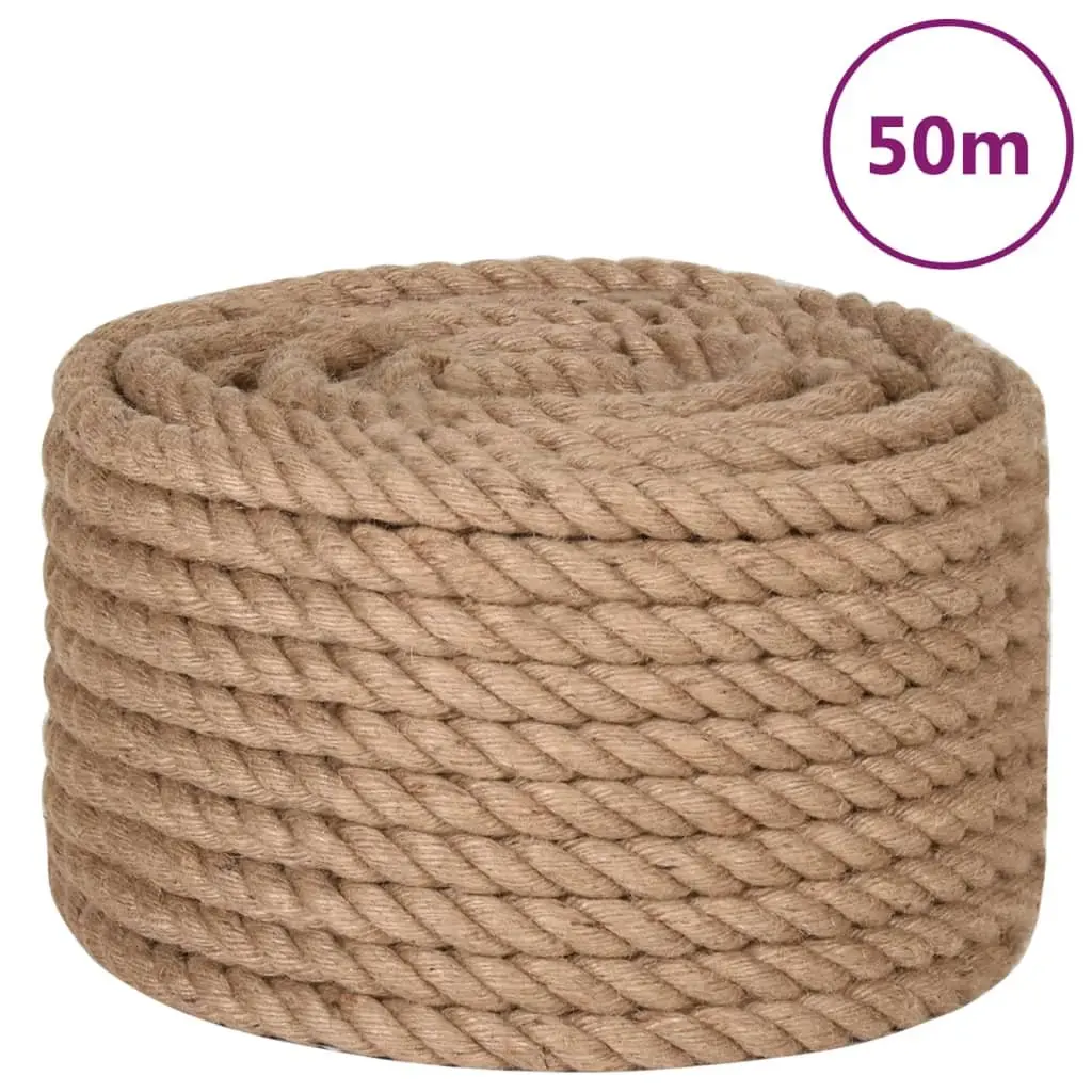 Jute Rope Natural Brown 20mm 50m Durable Soft Touch Garden Agriculture