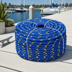 Marine Rope Polypropylene 12mm 50m Blue Floating Sailing Boating Yacht Rigging