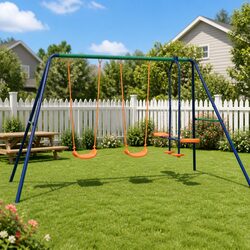 Friendly 4-Seat Swing Set for Your Kids