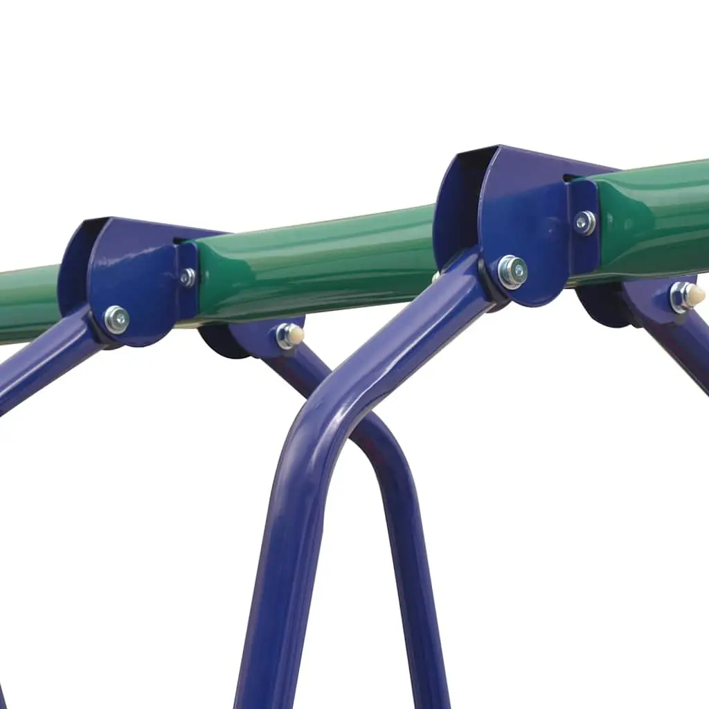 Swing Set Metal A-Frame Outdoor Play Equipment 4 Seats