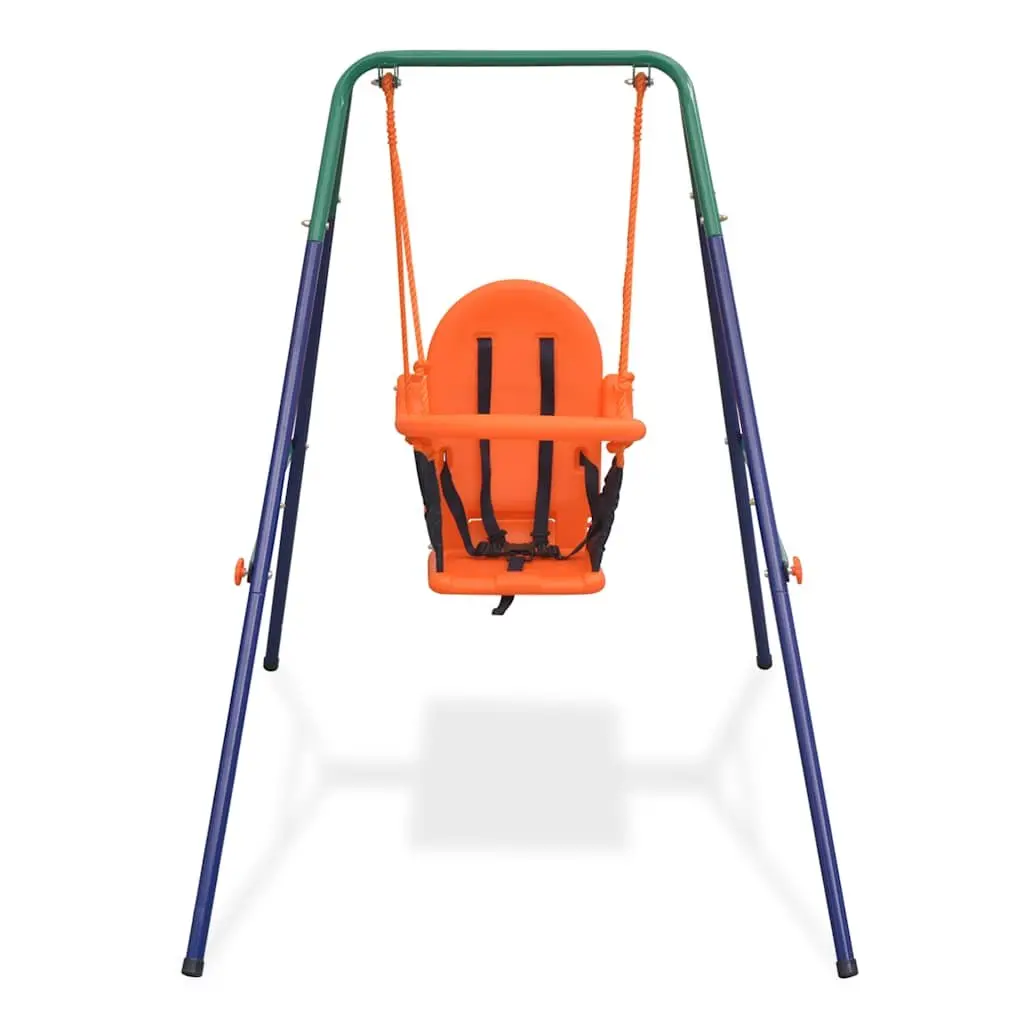 Toddler Swing Set Ergonomic High Back Seat Outdoor Play Equipment