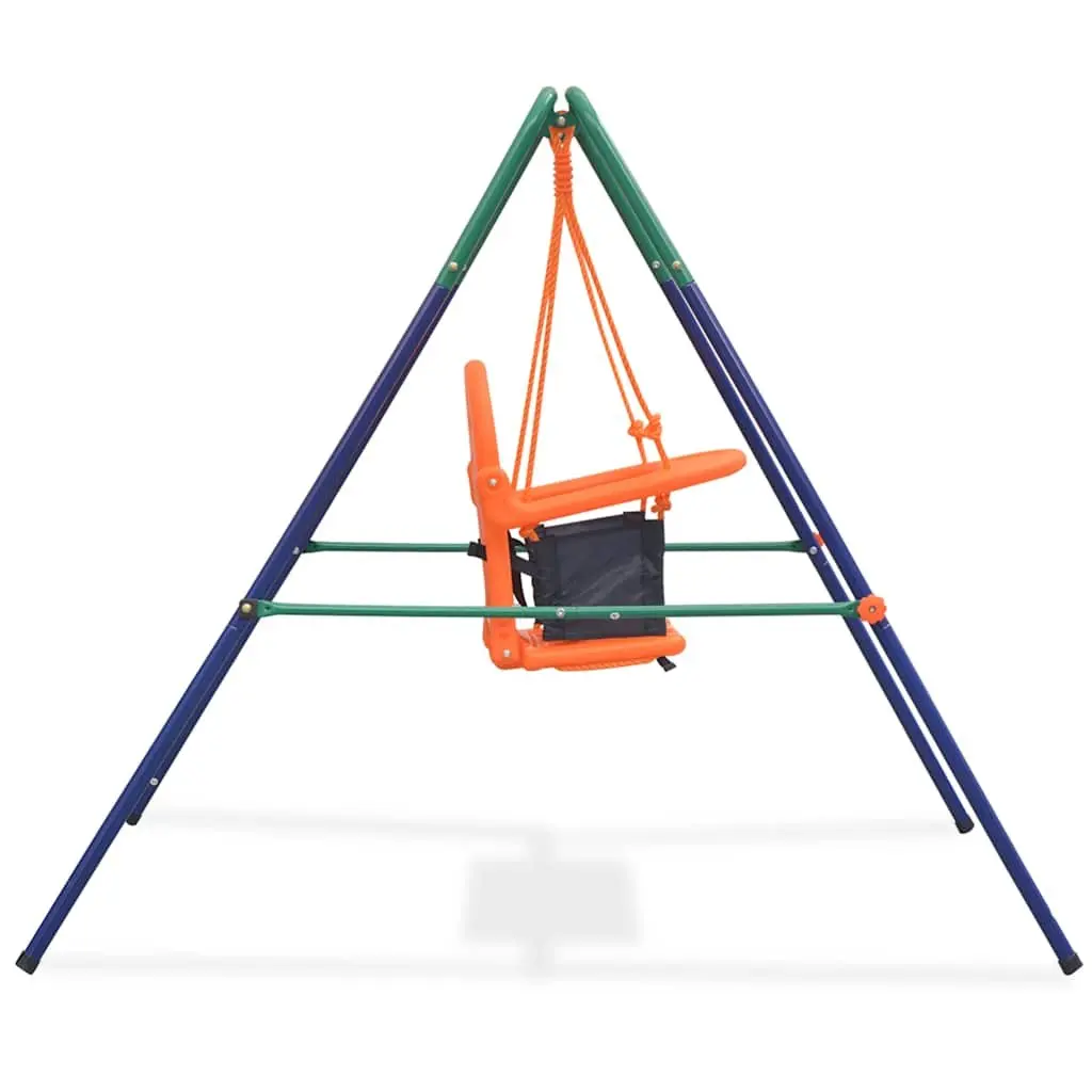 Toddler Swing Set Ergonomic High Back Seat Outdoor Play Equipment