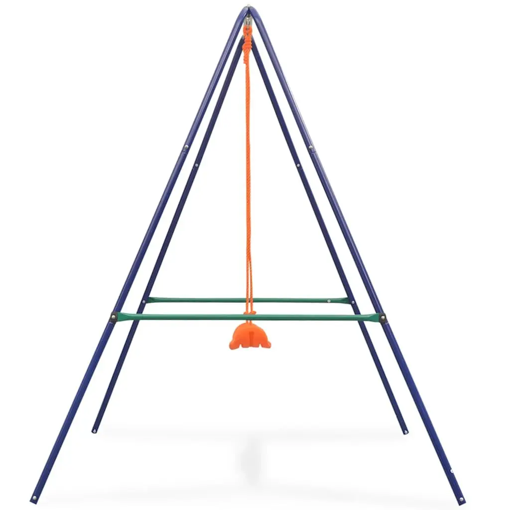 Swing Set 2-in-1 A-Frame Orange Single and Toddler Outdoor Play Equipment