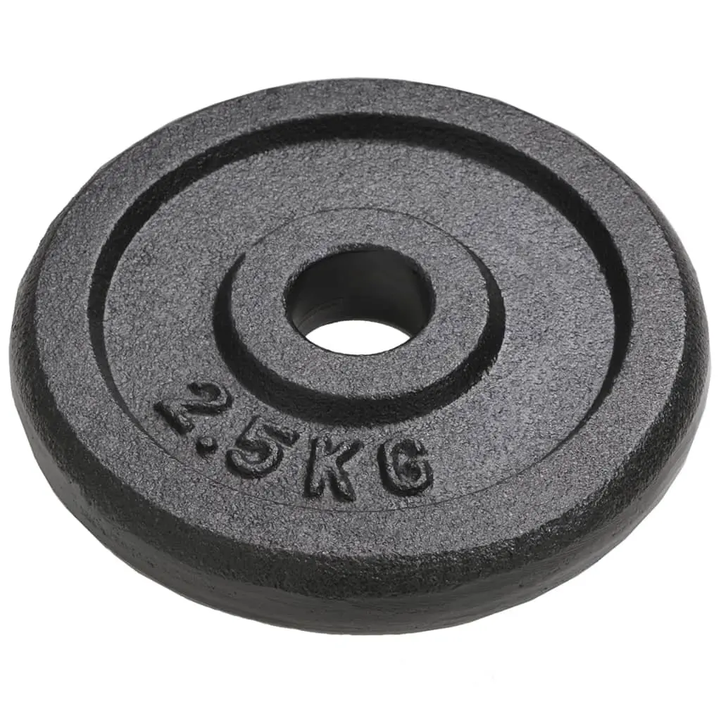Cast Iron Weight Plates 8 Pieces 2.5 kg Each Home Gym Training
