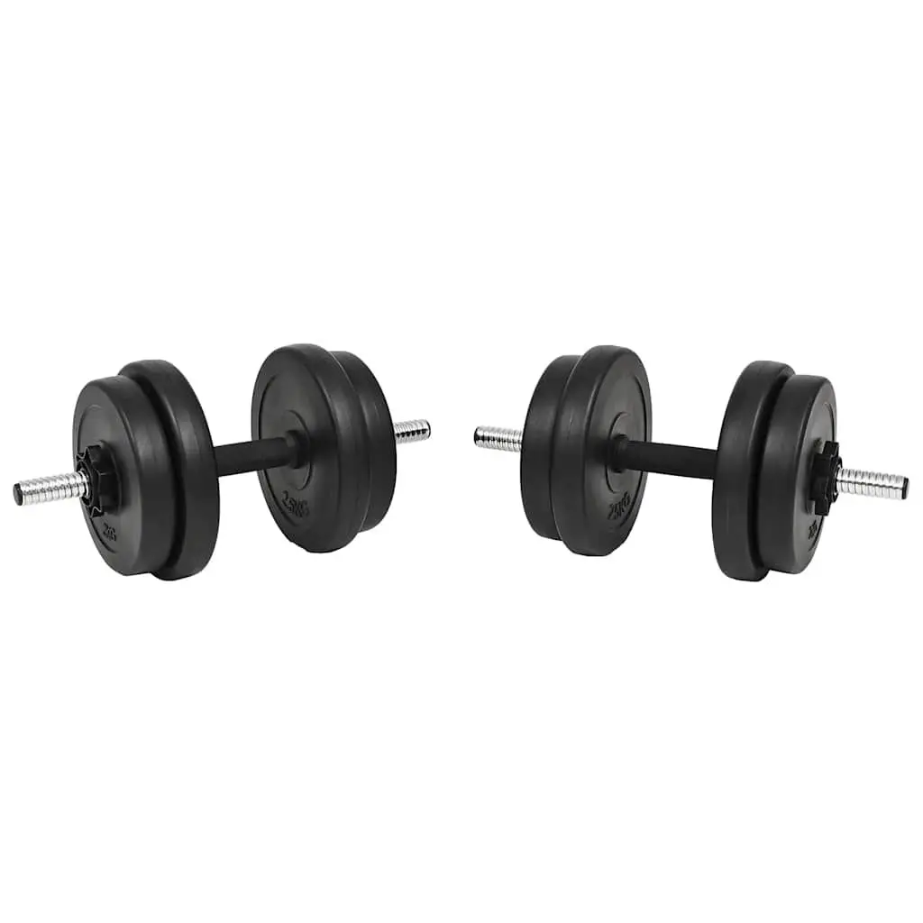 Dumbbell Set 20kg 14 Piece Free Weights with Spinlock Collars Home Gym Training