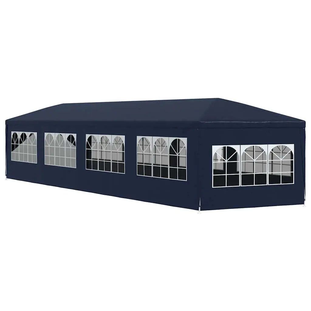Garden Marquee Sunshade 3x12m Outdoor Party Tent with Removable Panels Blue