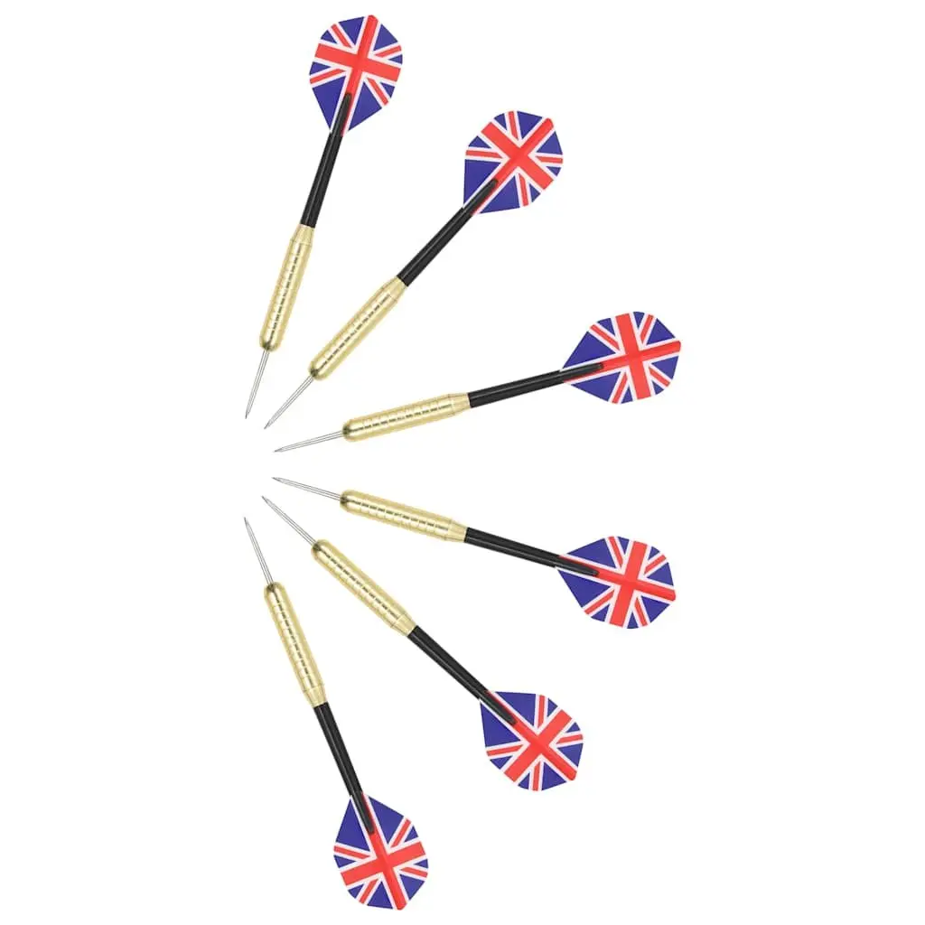 Sisal Dartboard Professional Indoor Throwing Game Set 6 Steel Tip Darts