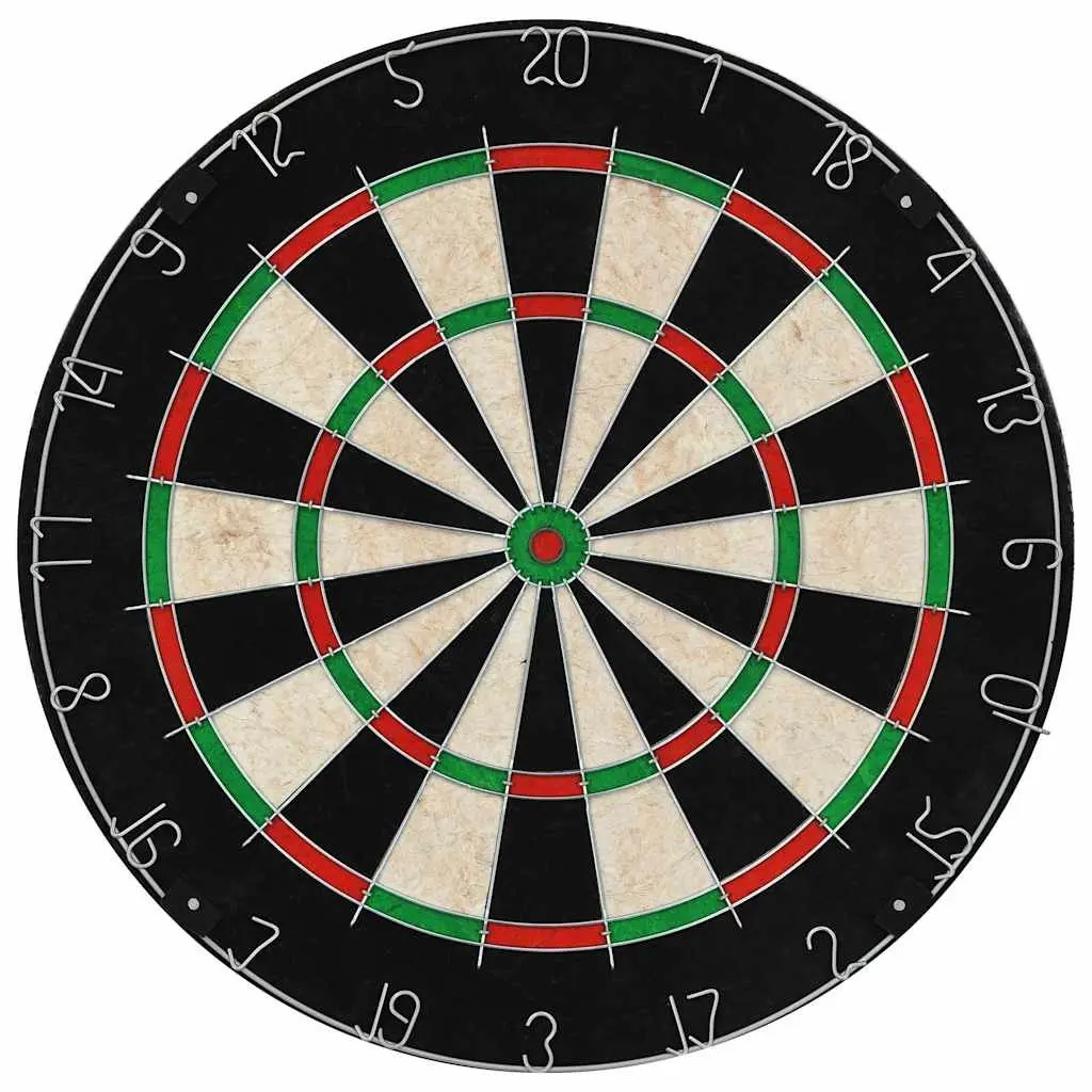 Dartboard Set Sisal with MDF Cabinet and 6 Steel Tip Darts for Professional Indoor Game
