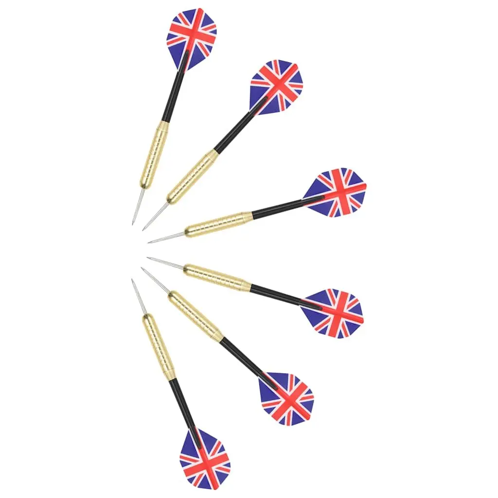 Dartboard Set Sisal with MDF Cabinet and 6 Steel Tip Darts for Professional Indoor Game