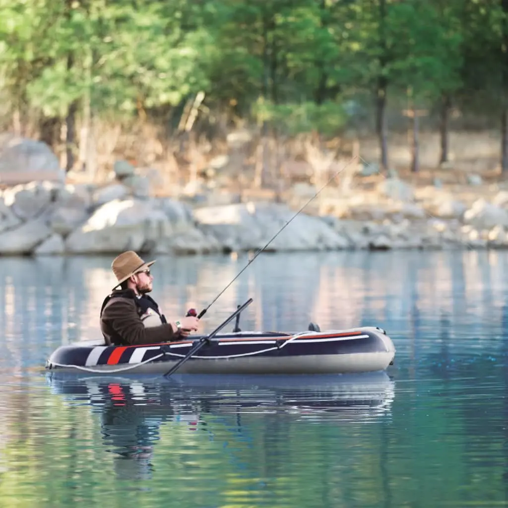 Inflatable Rowing Boat Blue 228cm Recreational Water Sports for 2 Persons