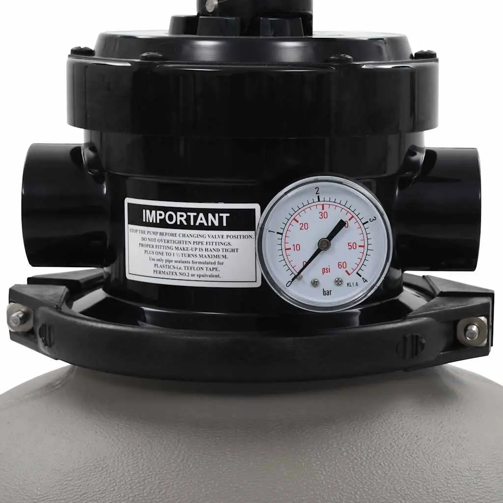 Pool Sand Filter 350mm 4 Position Multiport Valve Grey Water Purification System