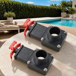 Pool Gate Valve 2 Pack 1.5" Ball Valve Control Flow Hose Fitting Chlorine