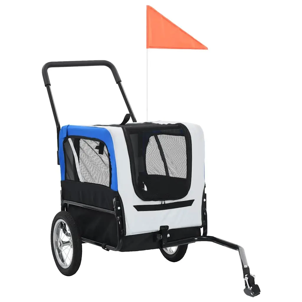 Pet Bike Trailer Jogging Stroller 2-in-1 Conversion Grey