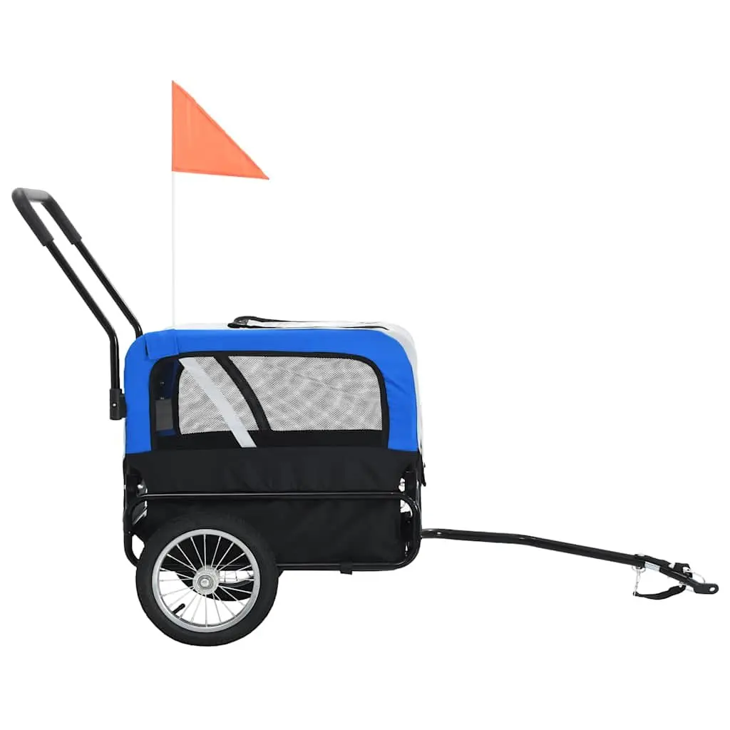 Pet Bike Trailer Jogging Stroller 2-in-1 Conversion Grey