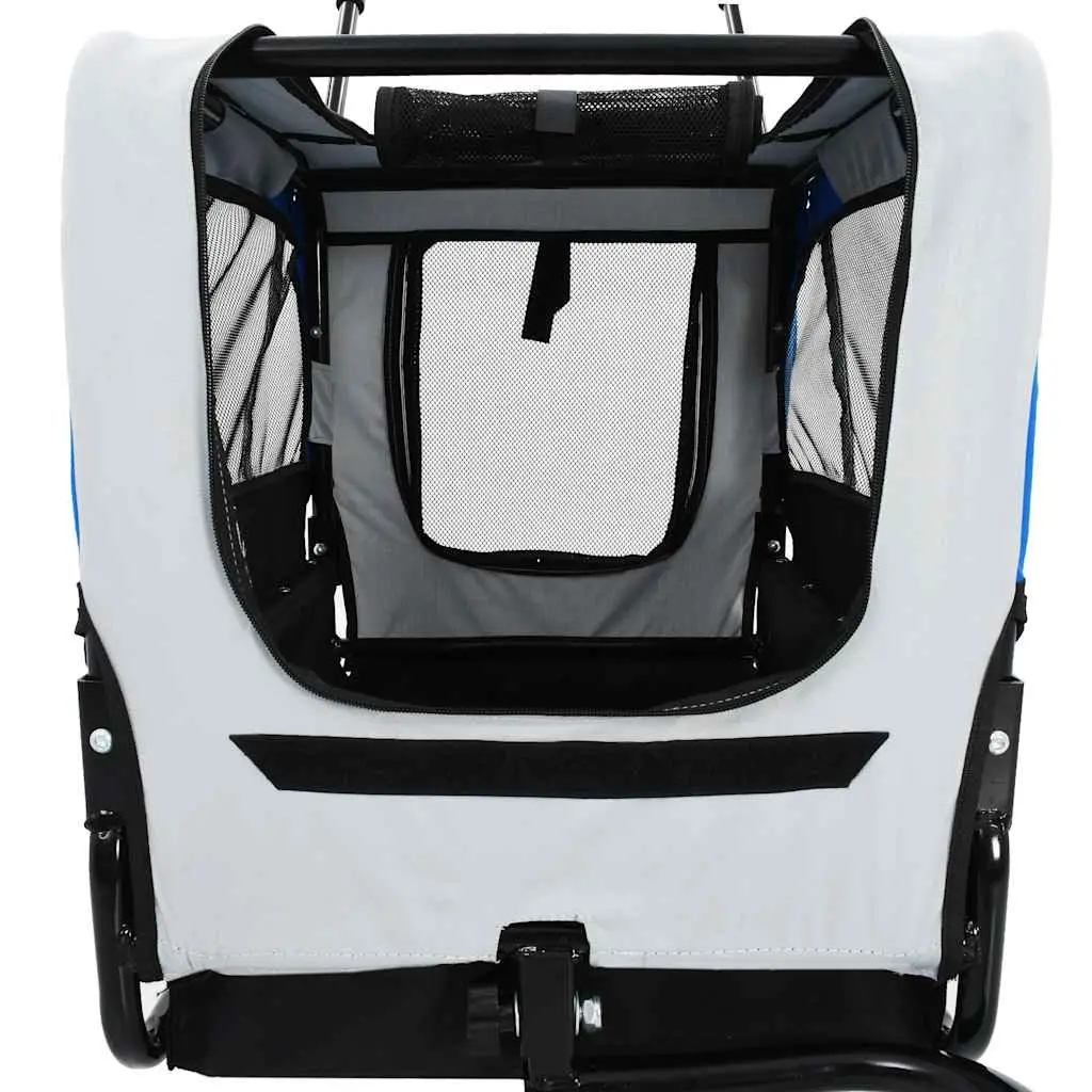 Pet Bike Trailer Jogging Stroller 2-in-1 Conversion Grey