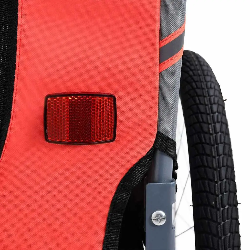 Pet Bike Trailer Foldable with Suspension and Mesh Windows