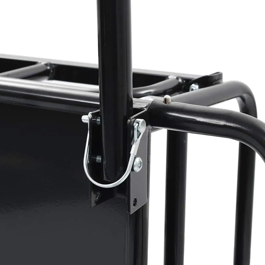 Bike Trailer Two-Wheeled Cargo Hauler Steel Frame Foldable Quick-Release Hitch