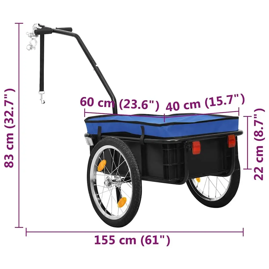 Bike Trailer Hand Wagon 155x60x83cm