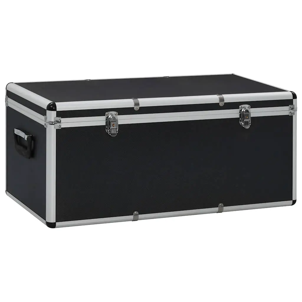 Storage Cases Set Portable Black Aluminium Tool Box 3 Pieces