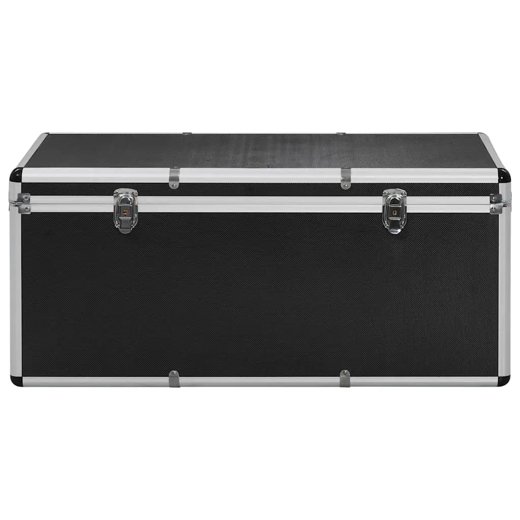 Storage Cases Set Portable Black Aluminium Tool Box 3 Pieces