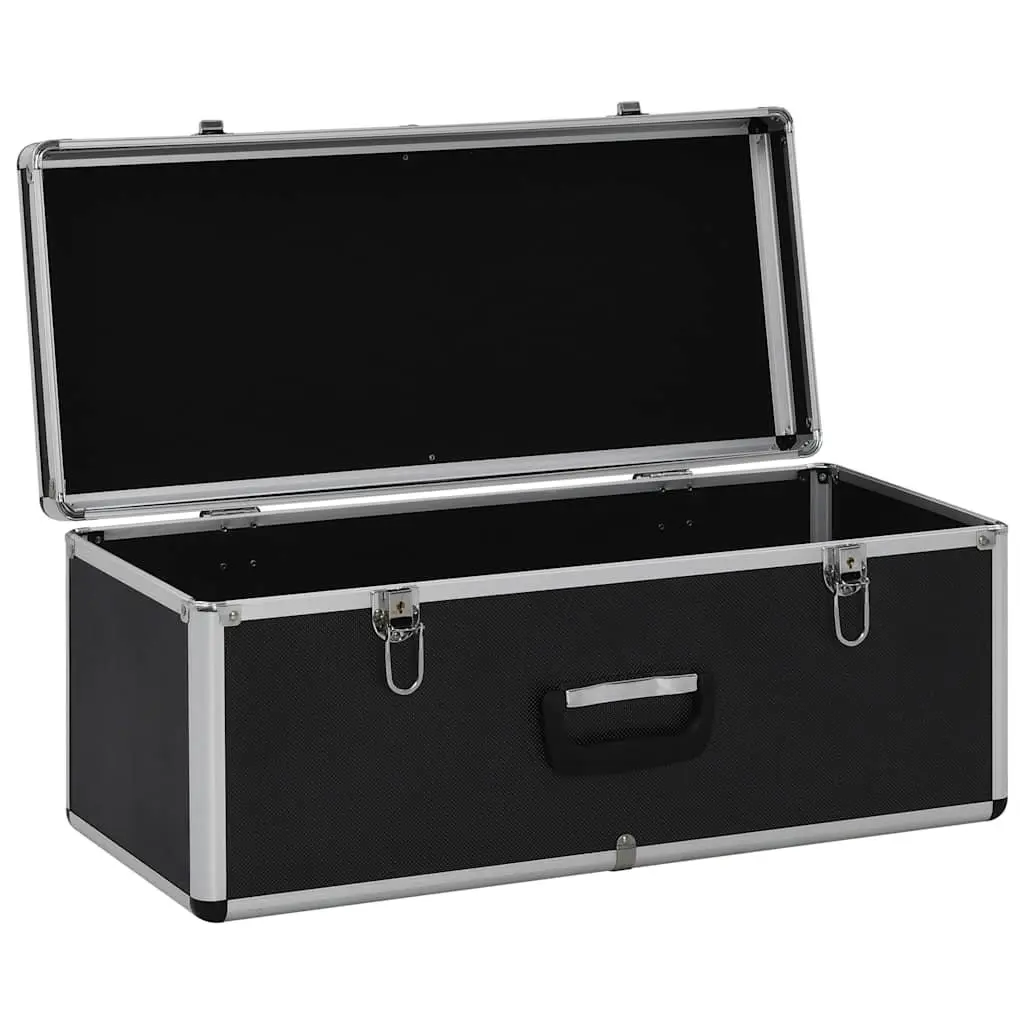 Storage Cases Set Portable Black Aluminium Tool Box 3 Pieces