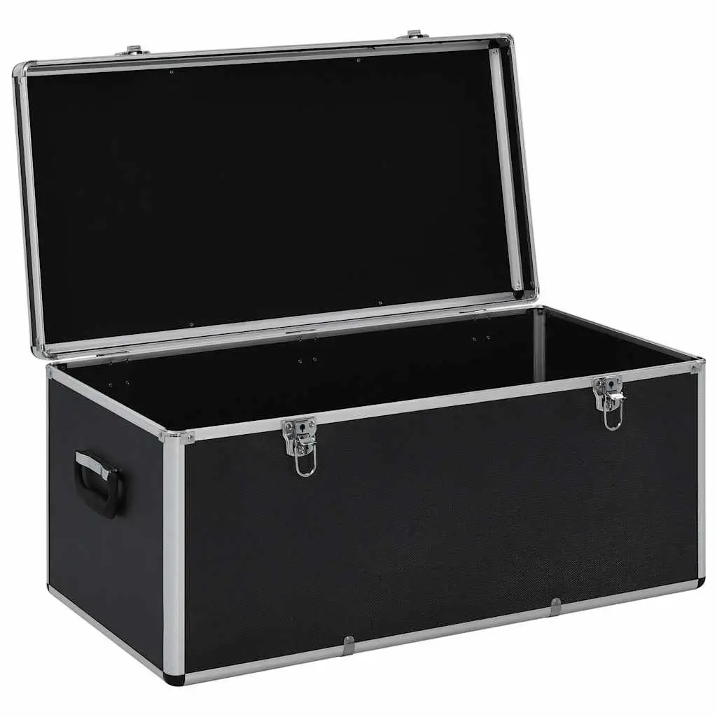 Storage Cases Set Portable Black Aluminium Tool Box 3 Pieces