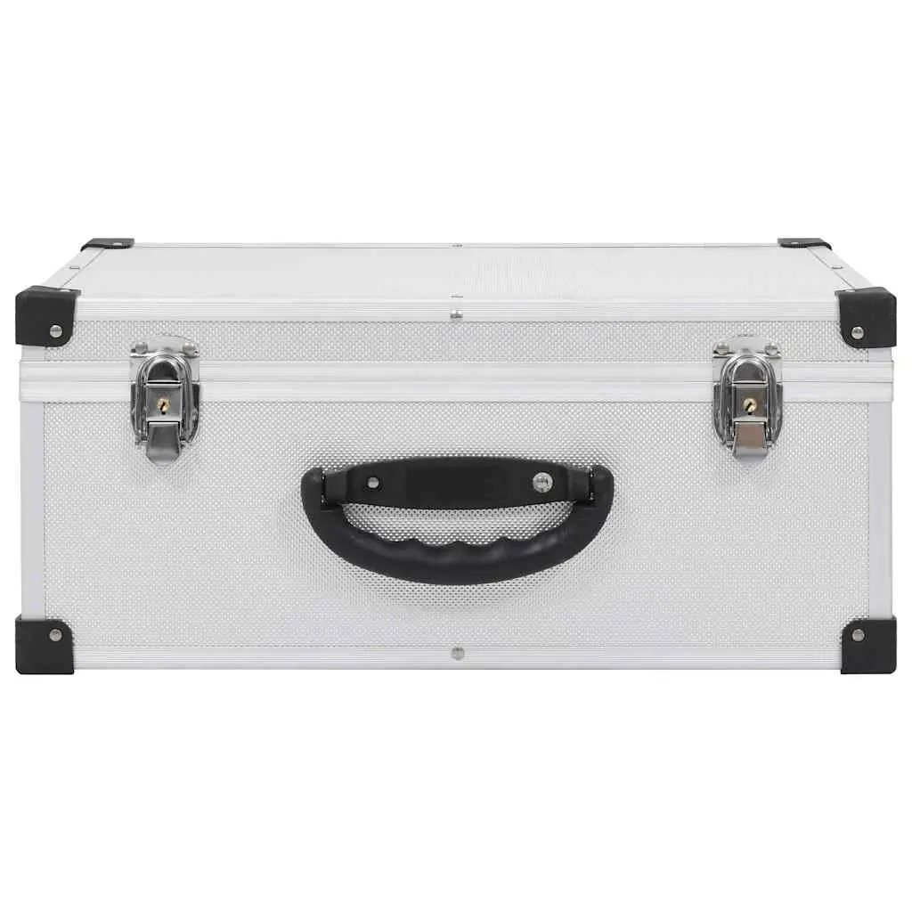 CD Case Silver Storage Organiser Box for 60 CDs with Aluminium Trimming