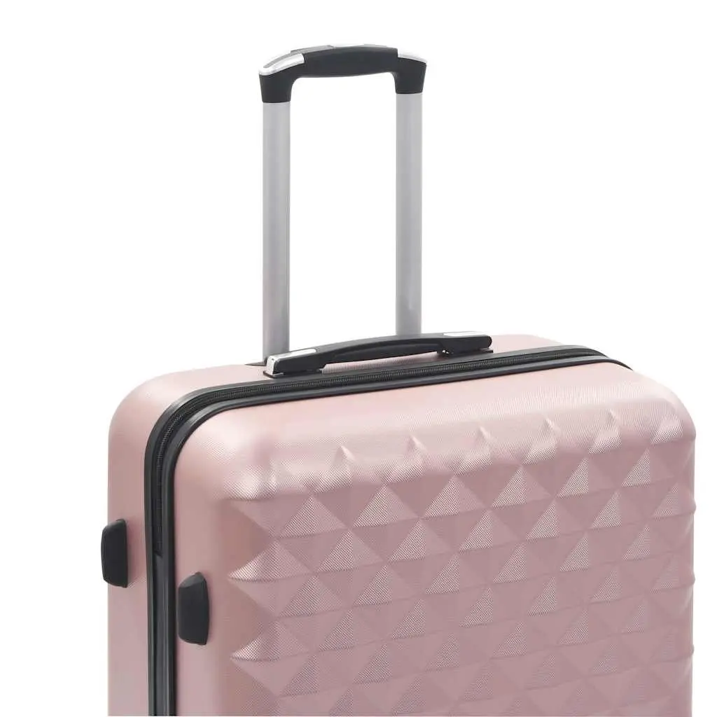 Hardcase Trolley Set Gold ABS Shells 3 Piece Luggage Suitcase with Carrying Handle