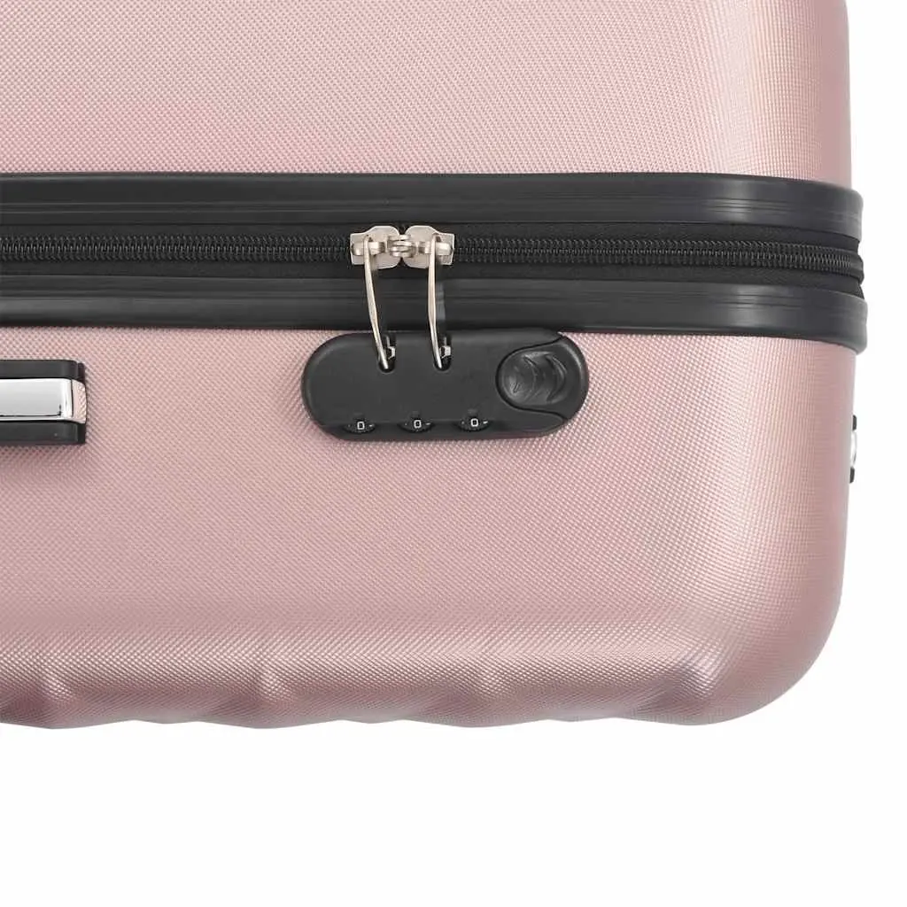Hardcase Trolley Set Gold ABS Shells 3 Piece Luggage Suitcase with Carrying Handle