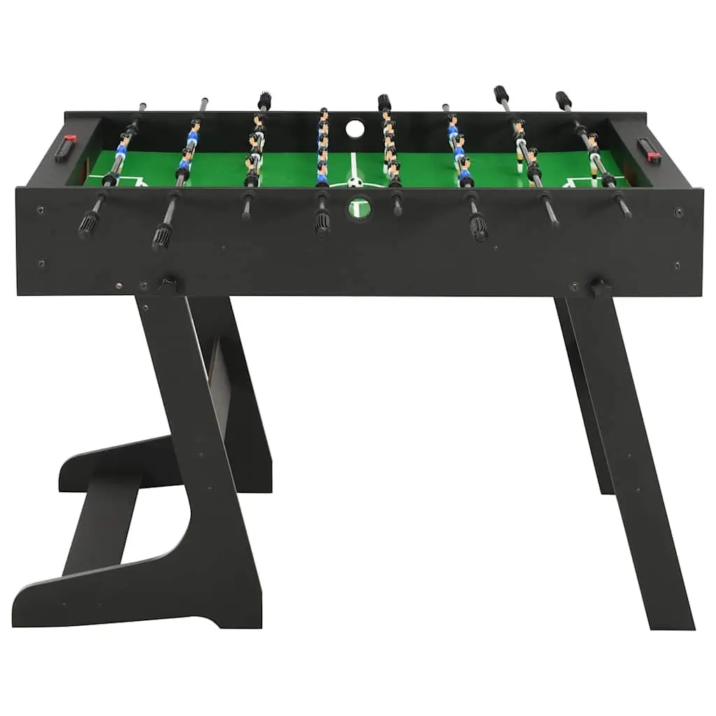 Folding Foosball Table Black 121cm Indoor Game Room Football Competition