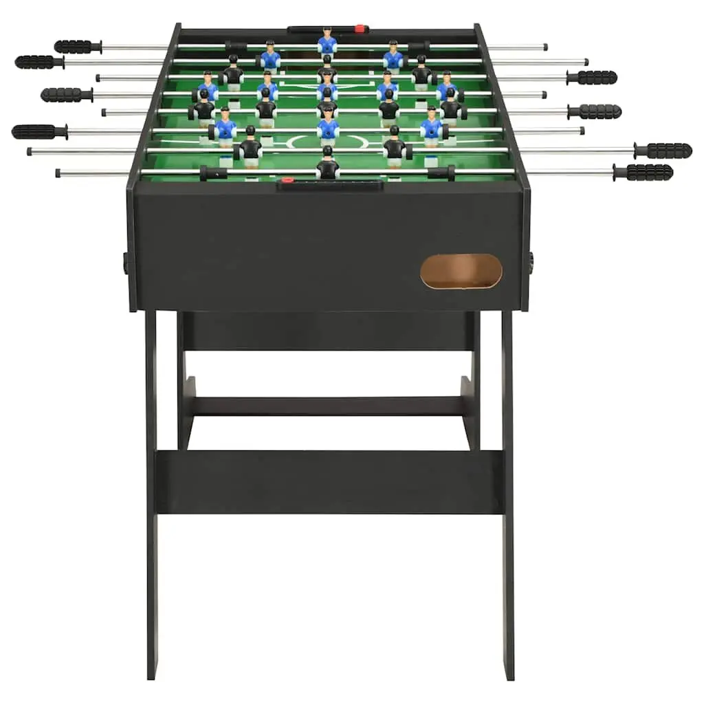Folding Foosball Table Black 121cm Indoor Game Room Football Competition